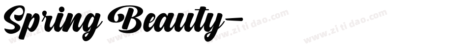 Spring Beauty字体转换